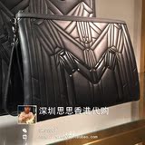 香港代购 MCM 新款男士黑色大号BIONIC皮革/涂层帆布装饰手拿包