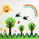 幼儿园墙贴画 装饰画 布置 教室 装饰儿童墙贴 可移除 大树套装