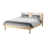 宜家塔瓦床实木双人床松木DIY家具简约现代床含床铺板免代购费