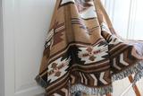 出口美国原单 美式乡村印第安民族纳瓦霍棉线毯沙发毯子童话寝居