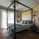 蒙提派新中式实木双人床简约现代1.8米婚床酒店别墅样板房床定制
