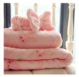 小兔子婴儿毛毯 法兰绒盖毯加厚儿童毯子 大号床单毯子