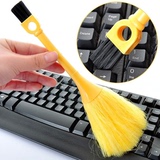 多功能小刷子缝隙扫尘刷电脑键盘除尘刷两头多用桌面清洁软毛刷