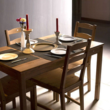 大小户型餐桌椅组合实木樟子松木饭桌方桌桌子一桌四六椅北欧简约