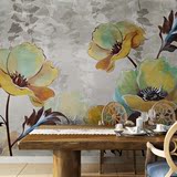 原创艺术壁纸欧式手绘油画花卉壁画田园卧室客厅大型背景墙纸墙布