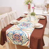 欧式民族风桌布棉麻布艺地中海田园茶几圆桌餐桌盖布巾长方形定做