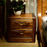 谷珀家具 高端全实木床头柜 乌金木床头柜 收纳储藏柜