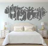 北欧式森林墙贴纸艺术卧室床头客厅沙发背景墙壁装饰贴画简约现代