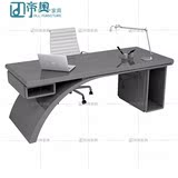 烤漆书桌创意异形老板桌笔记本电脑桌高档办公桌简约写字台定制