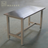 恒岳可定做不锈钢桌子工作操作台打包台承重桌餐桌打荷案板台直销