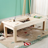 实木玩具桌乐高积木桌子游戏桌可收纳儿童益智成长学习桌