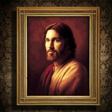 自油自画diy数字油画 数码手绘客厅卧室大幅宗教人物装饰画耶稣