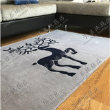 时尚简约欧式宜家地毯客厅茶几沙发地毯卧室床边手工腈纶地毯定制