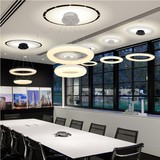 现代简约创意客厅餐厅店铺装修LED吊灯泳圈圆圈环形亚克力吸吊灯