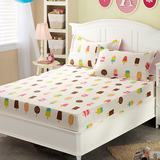 纯棉简约卡通床笠床罩单件 夏季全棉1.8米床垫套防滑1.2米儿童床