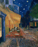 梵高 夜间咖啡馆-外景 欧式油画美式客厅装饰画卧室餐厅挂画画芯