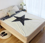 韩国星星法兰绒加厚双层双人毯子夏季空调毛毯午睡单人盖毯沙发毯