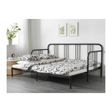 IKEA 费斯多 坐卧两用床框架 钢架床双人床 黑色 成都宜家代购