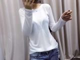suko正品专柜欧洲站品牌秋季新款打底衫长袖圆领修身纯色T恤女139