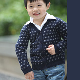 2014秋装新款童装儿童英伦学院风开衫韩版男童纯棉线毛衣针织衫折