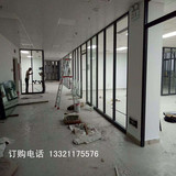 杭州高隔断隔墙玻璃隔断办公室移动屏风隔断墙带百叶钢化玻璃隔音