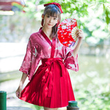 日式复古萝莉少女仙鹤短款浴衣 羽织和风外套