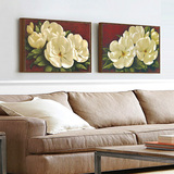 高贵卧室客厅装饰画现代客厅沙发背景挂画横幅墙画壁画有框画花卉