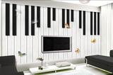 定制无缝壁画 客厅卧室电视背景墙纸音乐教室木板钢琴键时尚墙布