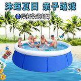 乐亲超大型支架游泳池圆形家庭儿童成人充气游泳池戏水池鱼池折叠