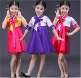 六一大长今女童服装传统朝鲜族少数民族韩国韩服演出服儿童短袖款