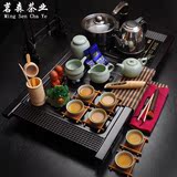 茶具套装特价整套电磁炉四合一实木茶盘功夫紫砂茶杯茶壶茶道