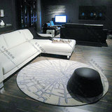 时尚欧式宜家圆形地毯客厅茶几沙发地毯卧室床边手工腈纶地毯定制