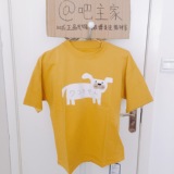 TYAKA/SHA 塔卡沙 DOG系列 男女姜黄色白色小狗T恤MDF06MDM07