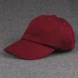 simple way男女酒红帽子棒球帽自然休闲纯色光身高尔夫帽情侣团队