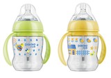 小土豆玻璃奶瓶宽口防摔婴儿带吸管手柄防胀气新生儿宝宝奶瓶