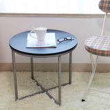咖啡客厅沙发边几简约现代圆形小茶几铁艺户型创意休闲阳台圆桌子
