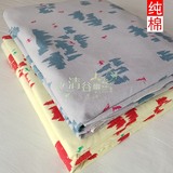 外贸出口纯棉针织双人床单学生夏季睡毯170/195*210cm单件1.5m床