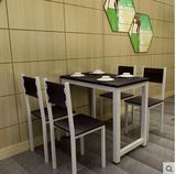 简约钢木快餐桌椅自由组合电脑桌小吃餐桌椅饭店排挡餐桌餐厅批发