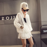 夏季新款韩版长袖外套衣服套装女款运动休闲跑步防晒衣短裤两件套