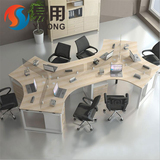 广州三人六人位职员办公桌简约3人6人组合屏风工作位员工桌电脑桌