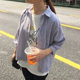 小霖家2016新品夏季短款通勤衬衣新款韩版打底女装大码白色衬衫