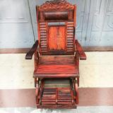 红木家具老挝大红酸枝/交趾黄檀摇椅躺椅休闲椅老人椅送礼