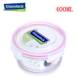 韩国三光云彩glasslock玻璃保鲜盒 微波炉碗 密封饭盒RP525 400ML