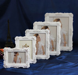 5寸6寸7寸8寸10寸白色欧式复古婚纱照树脂相框相片架礼物摆台包邮
