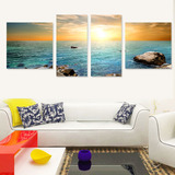沙发后墙壁装饰画客厅地中海壁画组合现代简约风景画大海墙上挂画