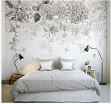 中国风素色锦年 卧室客厅 个性壁纸墙纸 定制墙画大型壁画背景墙