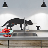 装修装饰壁纸贴 趣味卡通墙贴 DIY创意墙贴画 厨房装饰猫和老鼠
