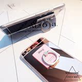 镜面指环支架苹果iPhone6s/plus/5s/SE/4s手机壳创意硅胶保护套潮