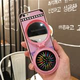 韩国代购女神创意梳子化妆镜苹果手机壳iphone6S保护套plus硅胶套
