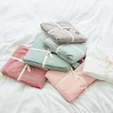 水洗棉床单单件 全棉纯色日式外贸床笠纯棉单人良品风床罩单品